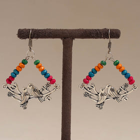 Multicolor - zunaira wooden beads earrings with german