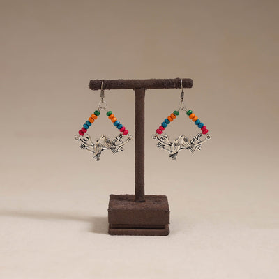 Multicolor - zunaira wooden beads earrings with german