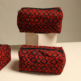  Handmade Cotton Toiletry Bags – Travel Set of 3 