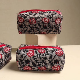  Handmade Cotton Toiletry Bags – Travel Set of 3 