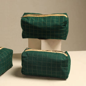  Handmade Cotton Toiletry Bags – Travel Set of 3 