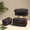  Handmade Cotton Toiletry Bags – Travel Set of 3 
