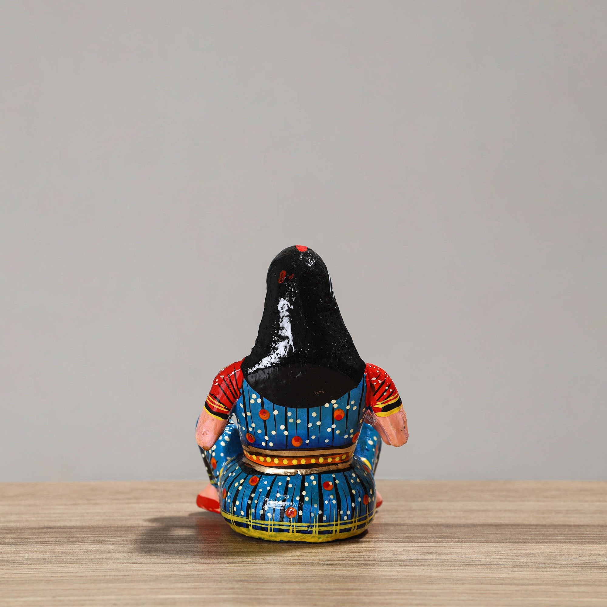  Musician (Female) - Banaras Handpainted Wooden Toy / Home Decor Item 48 
