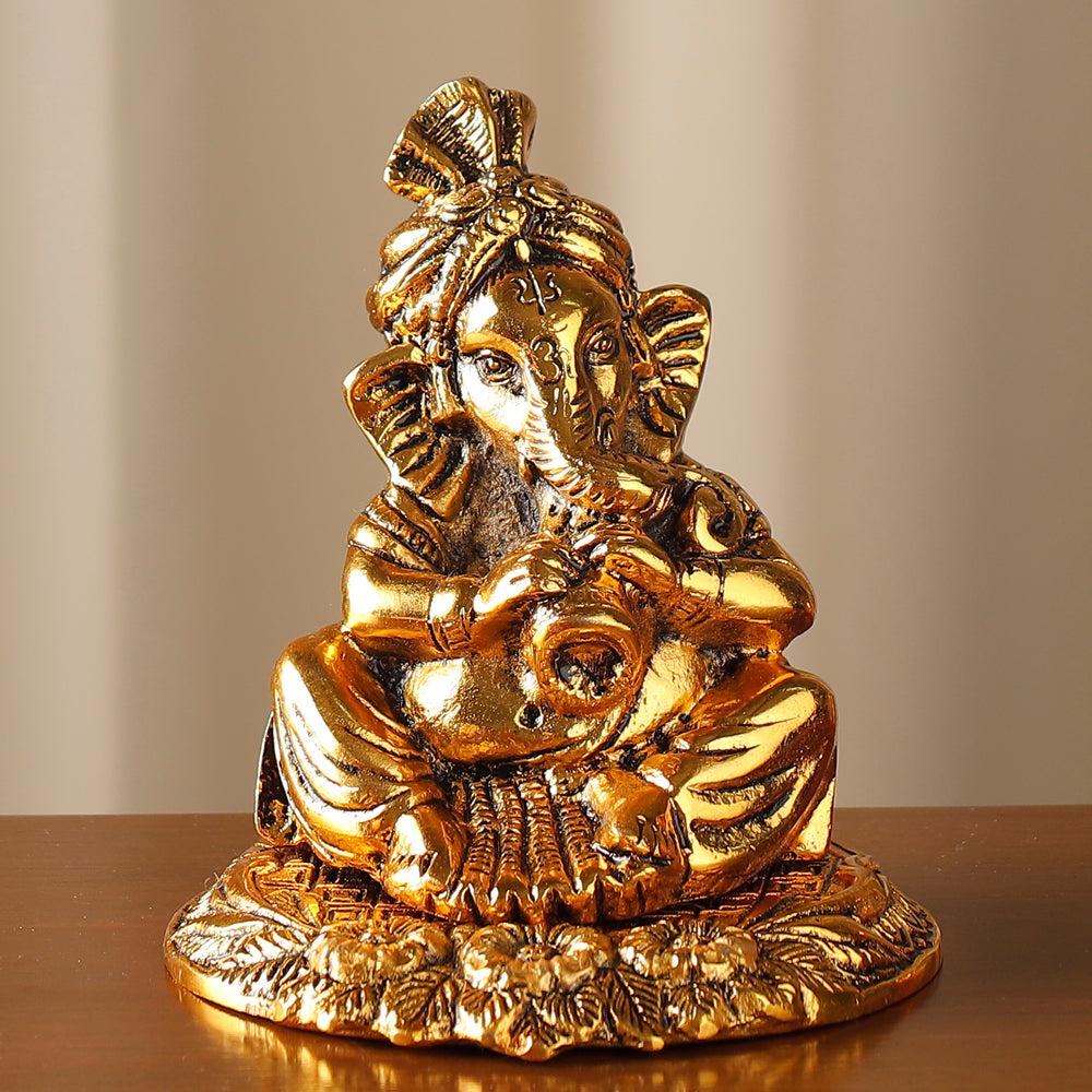 Musician Ganesha - Handmade God Idol