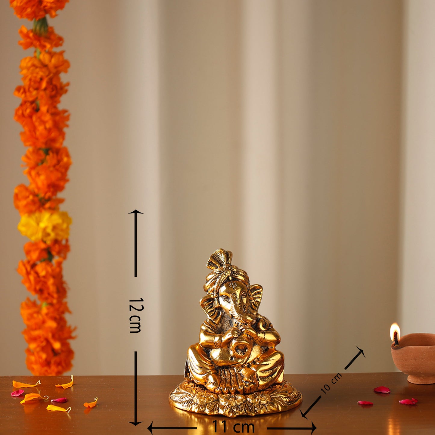 Musician Ganesha - Handmade God Idol