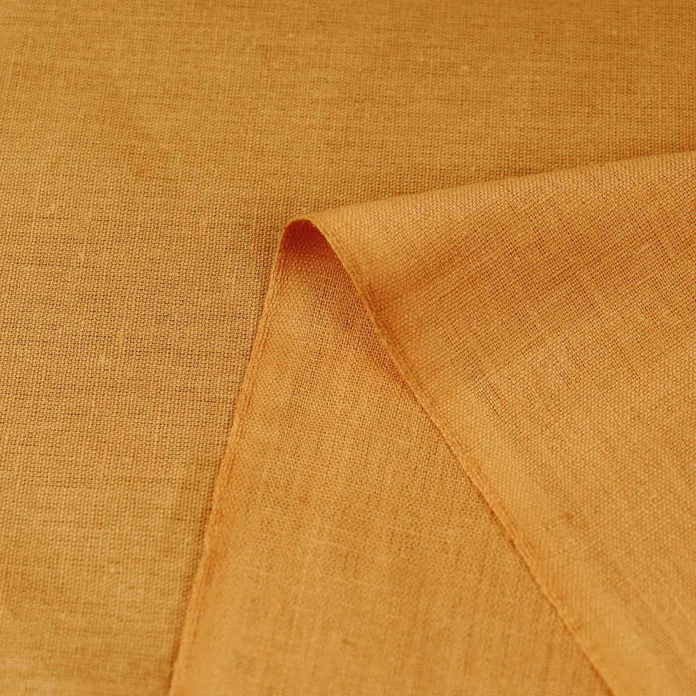 Mustard yellow - flex cotton prewashed plain fabric 07