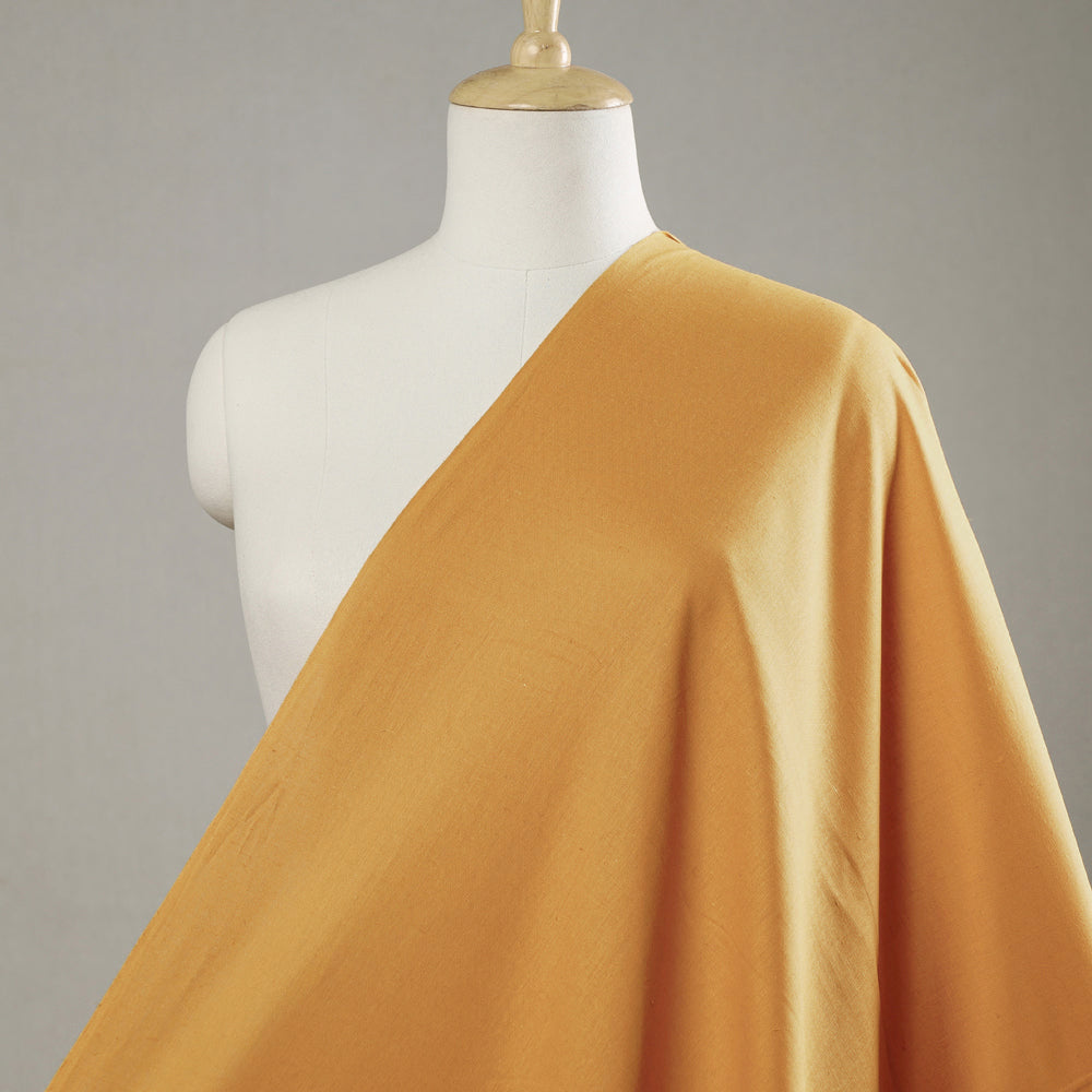 Mustard yellow - flex cotton prewashed plain fabric 07