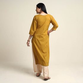  Plain Dyed Hand Embroidery Cotton Long Kurta 