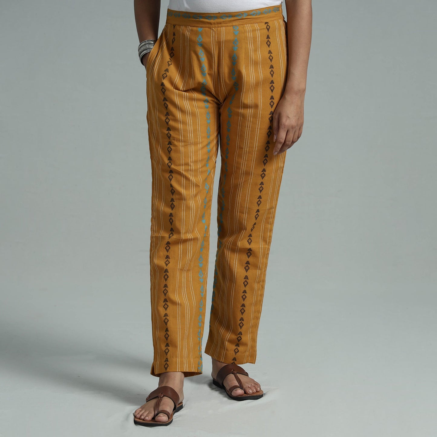 Buy Jacquard Weave Cotton Elasticated Pant Online at iTokri.com