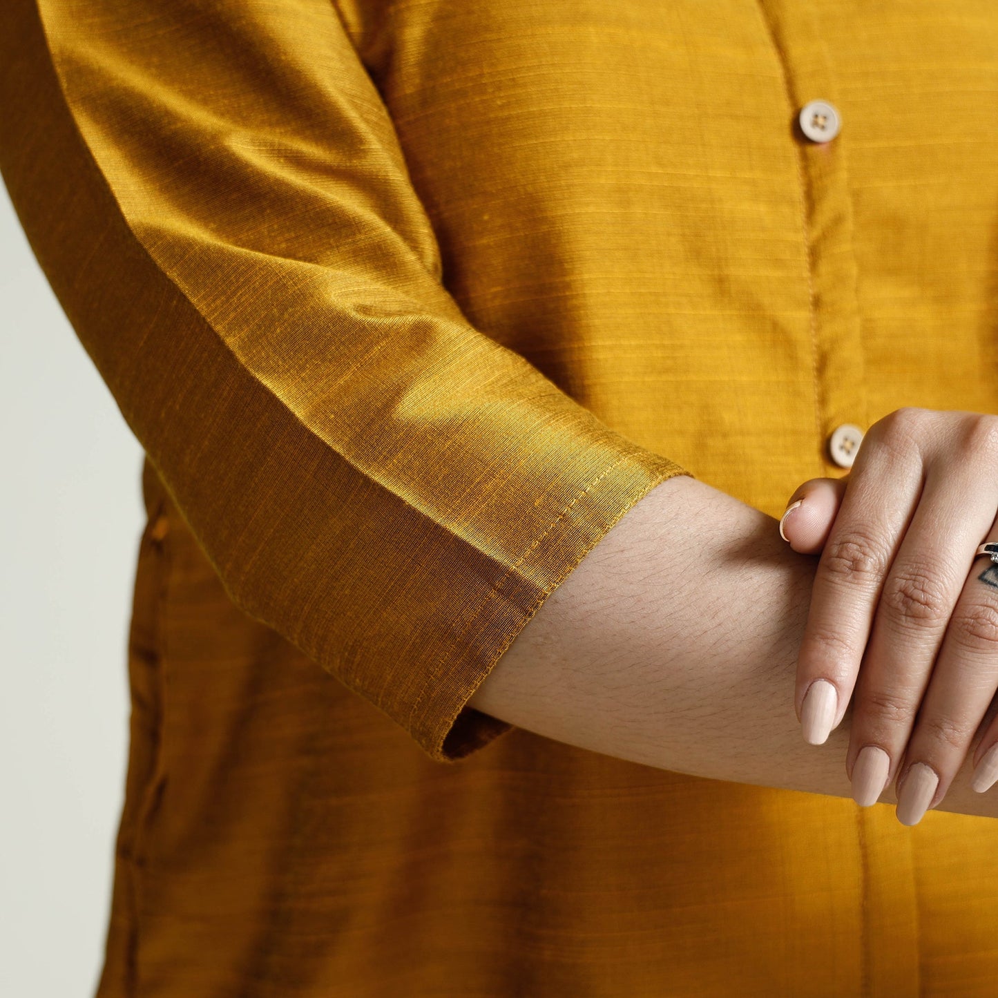  Plain Silk Long Kurta for Women