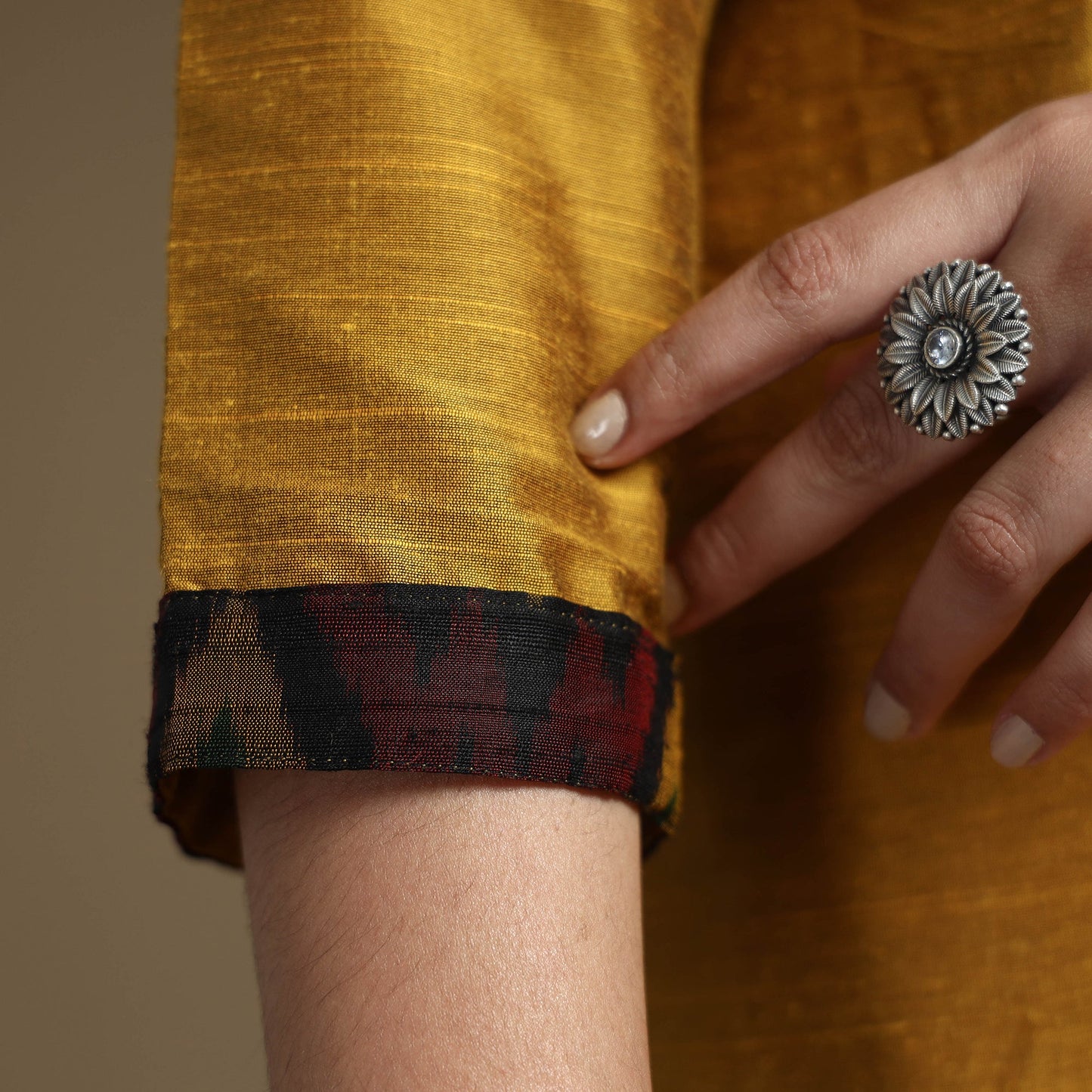  Plain Solid Slub Silk Straight Kurta for Women