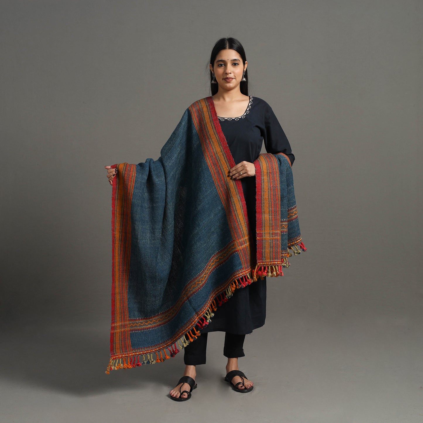 Kutch Handspun Handwoven Desi Woolen Shawl 20