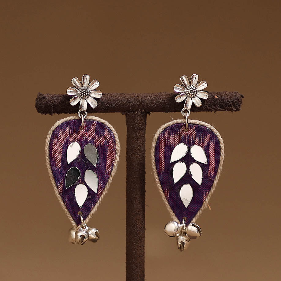 Naina mirror & ghungroo work gs fabart handmade earrings