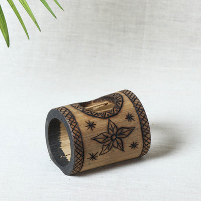  Natural Bamboo Single Candle Stand 