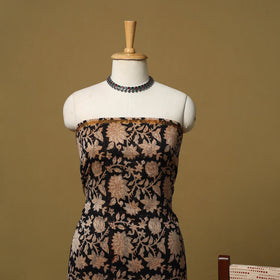 Natural dyed bagru chanderi silk 3pc unstitched dress