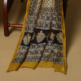 Natural dyed bagru chanderi silk 3pc unstitched dress