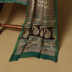 Natural dyed bagru chanderi silk 3pc unstitched dress