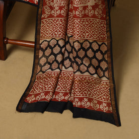 Natural dyed bagru chanderi silk 3pc unstitched dress