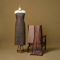 Natural dyed bagru chanderi silk 3pc unstitched dress