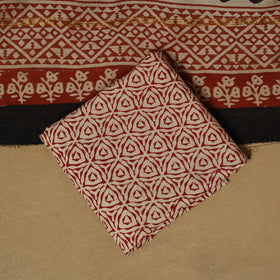 Natural dyed bagru chanderi silk 3pc unstitched dress