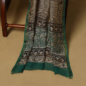 Natural dyed bagru chanderi silk 3pc unstitched dress