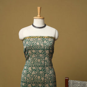 Natural dyed bagru chanderi silk 3pc unstitched dress