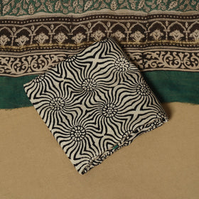 Natural dyed bagru chanderi silk 3pc unstitched dress