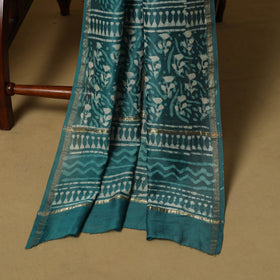 Natural dyed bagru chanderi silk 3pc unstitched dress