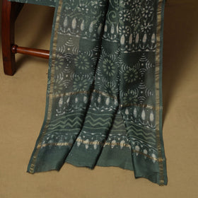 Natural dyed bagru chanderi silk 3pc unstitched dress