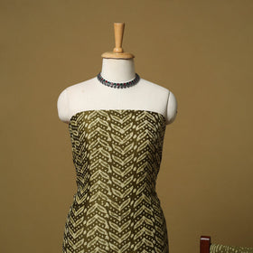 Natural dyed bagru chanderi silk 3pc unstitched dress