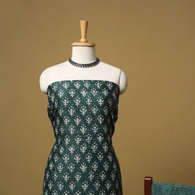 Natural dyed bagru chanderi silk 3pc unstitched dress