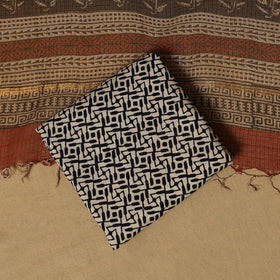 Natural dyed bagru cotton 3pc unstitched dress material 01