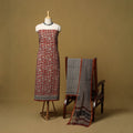 Natural dyed bagru cotton 3pc unstitched dress material 01
