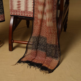 Natural dyed bagru cotton 3pc unstitched dress material 04