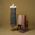 Natural dyed bagru cotton 3pc unstitched dress material 04
