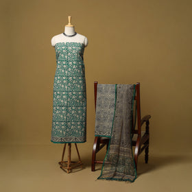 Natural dyed bagru cotton 3pc unstitched dress material 05