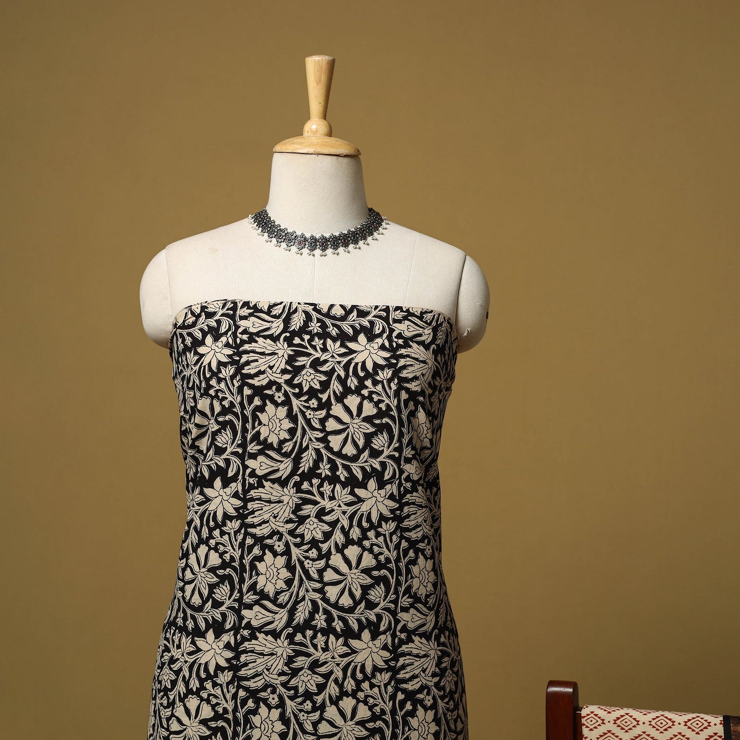 Natural dyed bagru cotton 3pc unstitched dress material 06