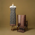 Natural dyed bagru cotton 3pc unstitched dress material 06