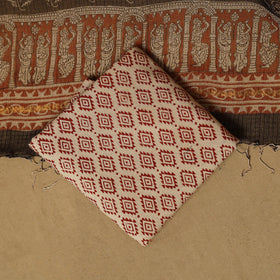 Natural dyed bagru cotton 3pc unstitched dress material 06