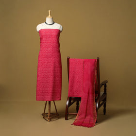 Natural dyed bagru cotton 3pc unstitched dress material 08