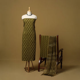 Natural dyed bagru cotton 3pc unstitched dress material 09