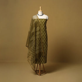 Natural dyed bagru cotton 3pc unstitched dress material 09