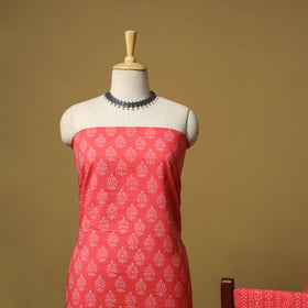 Natural dyed bagru cotton 3pc unstitched dress material 10