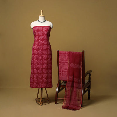 Natural dyed bagru cotton 3pc unstitched dress material 11