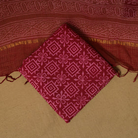 Natural dyed bagru cotton 3pc unstitched dress material 11