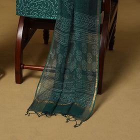 Natural dyed bagru cotton 3pc unstitched dress material 12