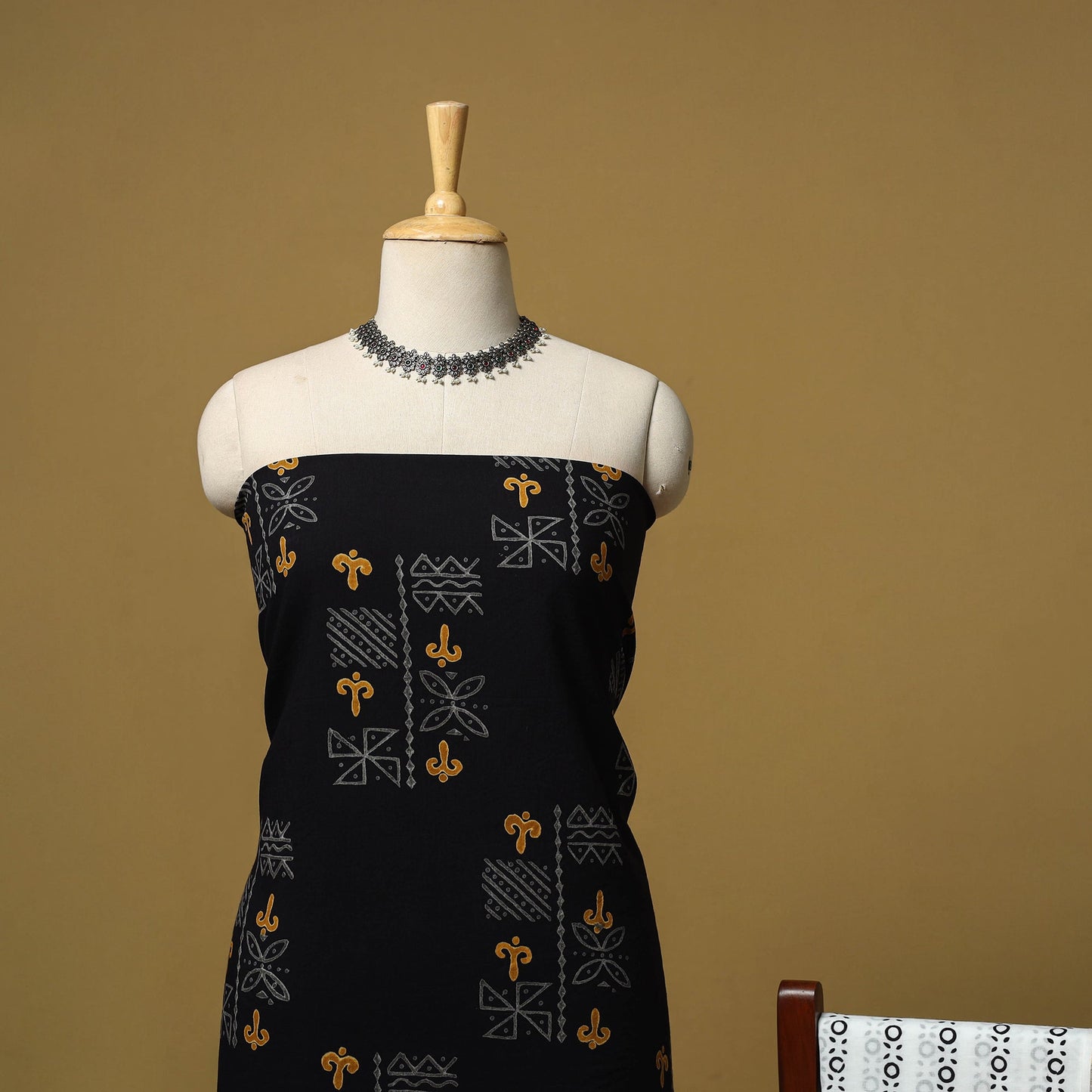 Natural dyed bagru cotton 3pc unstitched dress material 13