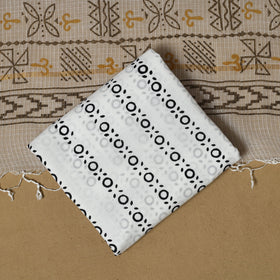 Natural dyed bagru cotton 3pc unstitched dress material 13