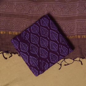Natural dyed bagru cotton 3pc unstitched dress material 15