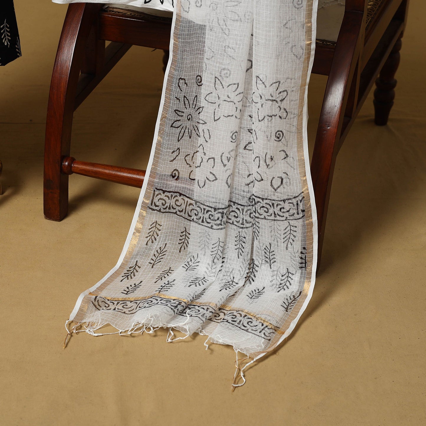 Natural dyed bagru cotton 3pc unstitched dress material 17